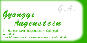 gyongyi augenstein business card